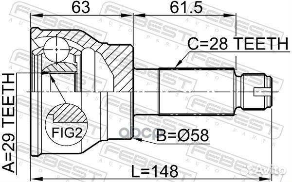 Шрус наружный 0710-037 Febest
