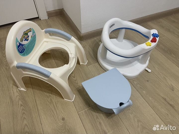 Детский горшок новый и кресло для купания