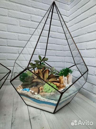 Флорариум, подарок, декор в интерьер
