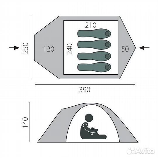 Палатка четырехместная Canio 4 BTrace