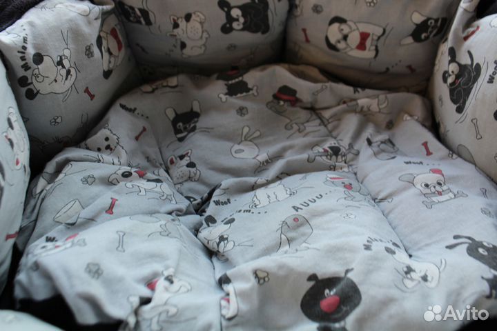 Лежанка для собак кошек двусторонняя