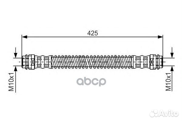 Шланг тормозной зад прав/лев 1987476330 Bosch