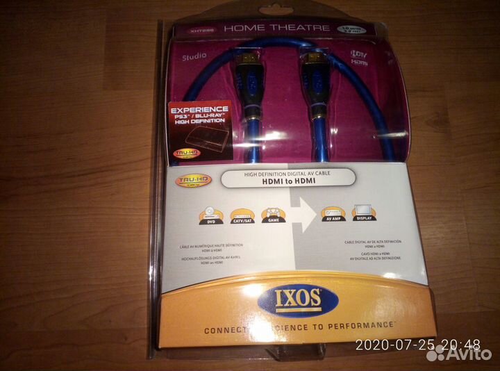 Hdmi кабель ixos 1 метр