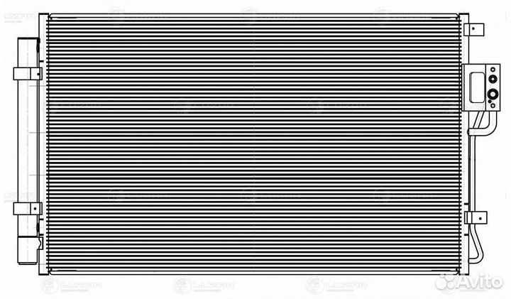 Радиатор кондиционера Хендай Санта Фе 06