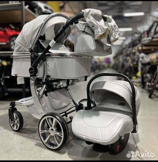 Коляска luxmom 3 в 1 608 экокожа