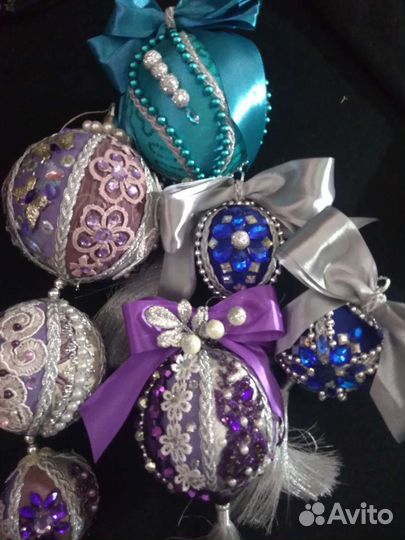 Новогодние шары,ручная работа
