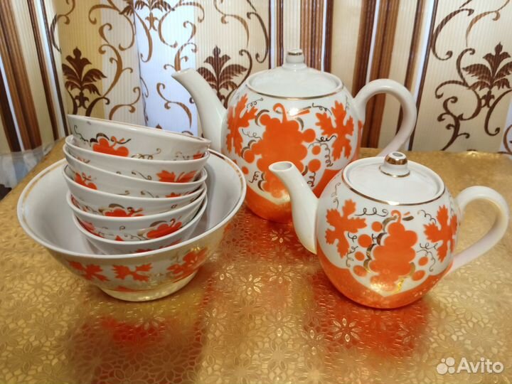 Чайный сервиз СССР с пиалами новый
