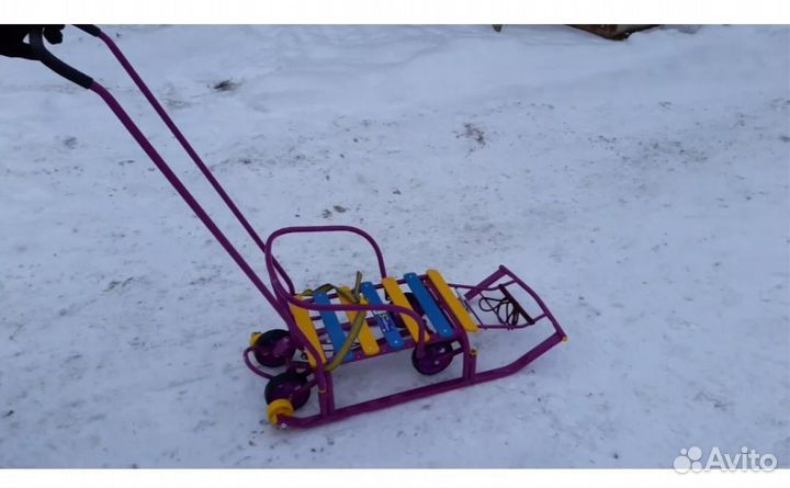 Детские санки с колесами