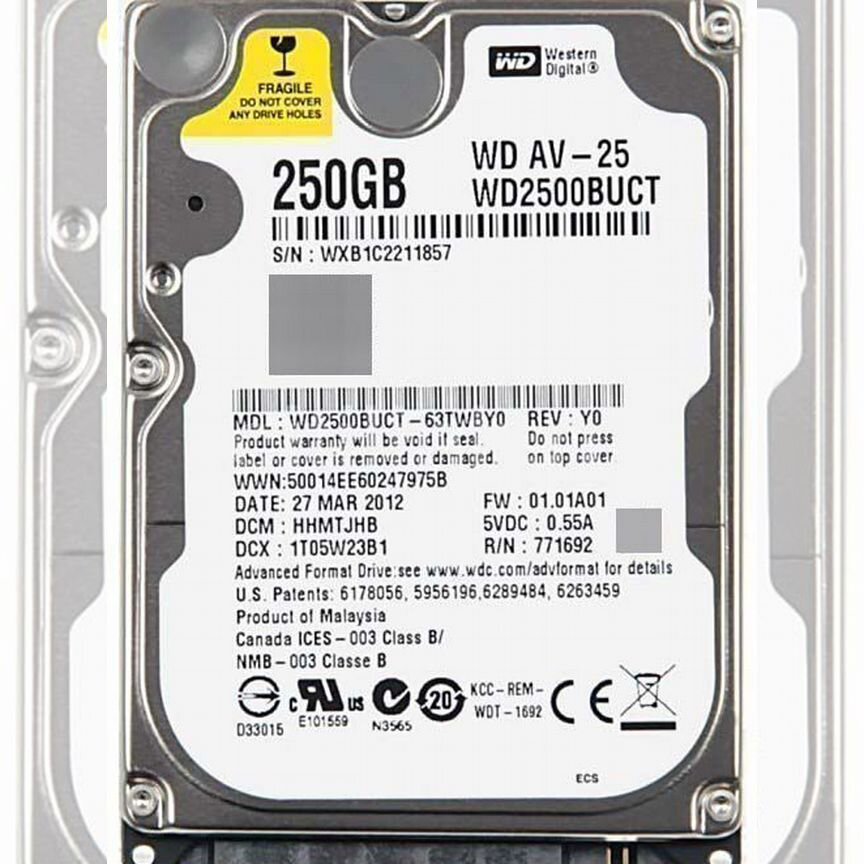 [WD2500BUCT] Жесткий Диск Western Digital 250gb Sata Wd2500buct