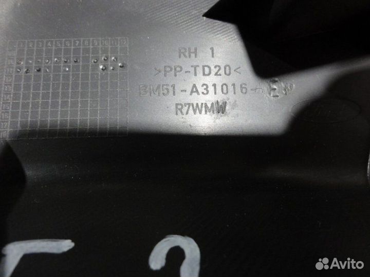 Накладка порога внутренняя задняя правая на арку