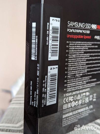 SSD samsung 980 PRO 1tb новые