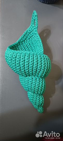 Ракушка корзинка вязаная