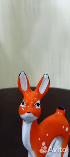 Фарфоровые статуэтки ссср.Олененок Городница