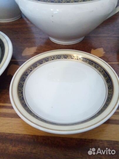 Антикварный чайный фарфоровый сервиз Рейхенбах 10