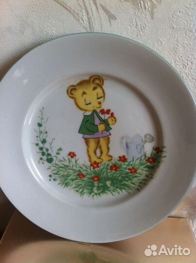 Немецкая детская тарелочка И немецкая сахарница