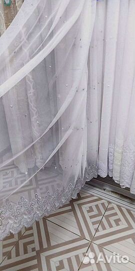 Тюль горошки