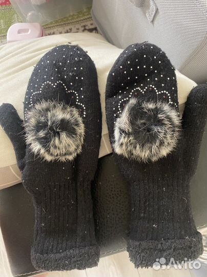 Варежки зимние женские