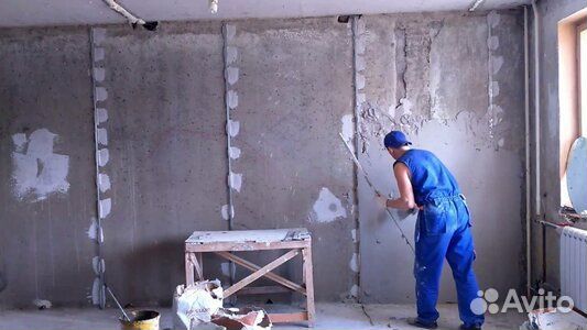 Штукатурка и шпатклевка стен и потолков