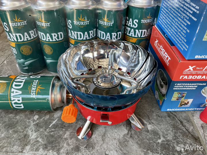 Газовые плитки с ветрозащитой Лепестковые