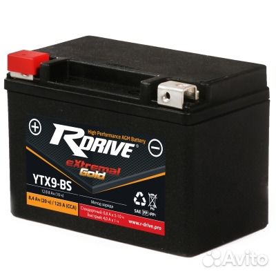 Аккумулятор rdrive extremal gold YTX9-BS