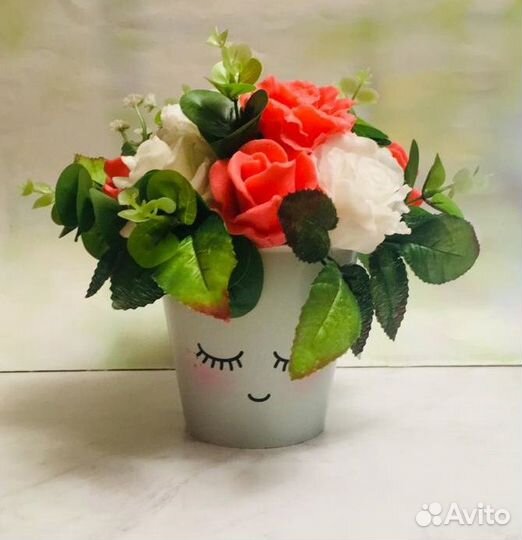 Розы из мыла ручной работы