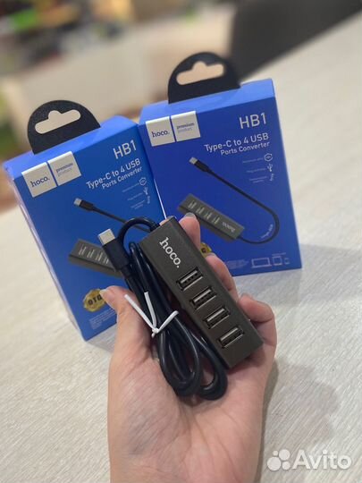 Хаб USB hoco HB1 type C