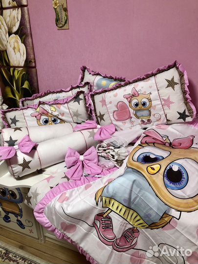 Комплект в кроватку с балдахином