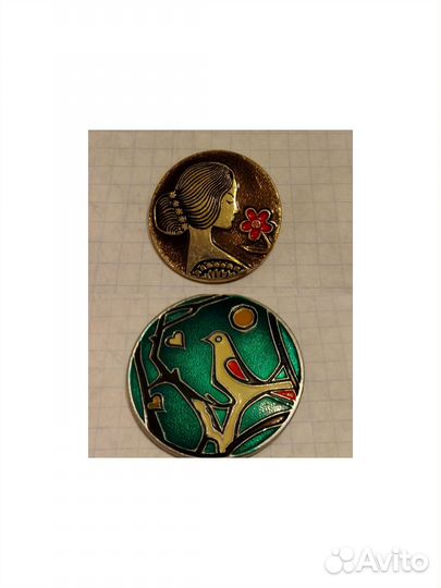 Знак детский СССР. Соловей. Девушка