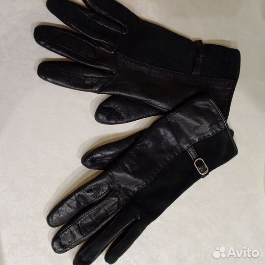 Перчатки женские кожаные