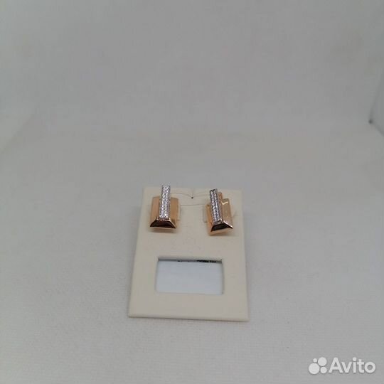 Золотые серьги С камнями (Au 585)