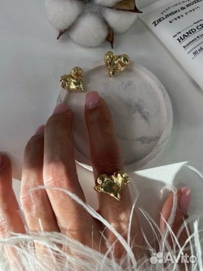 Кольцо и серьги эстетика celine