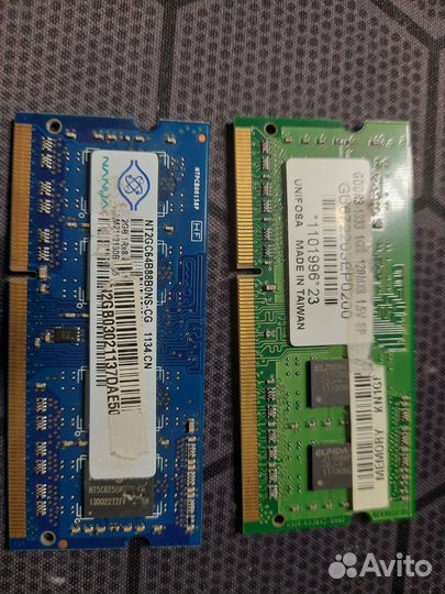 Оперативная память ddr3 2+1 Gb для ноутбука