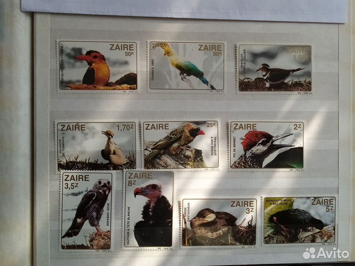 Почтовые марки. Птицы