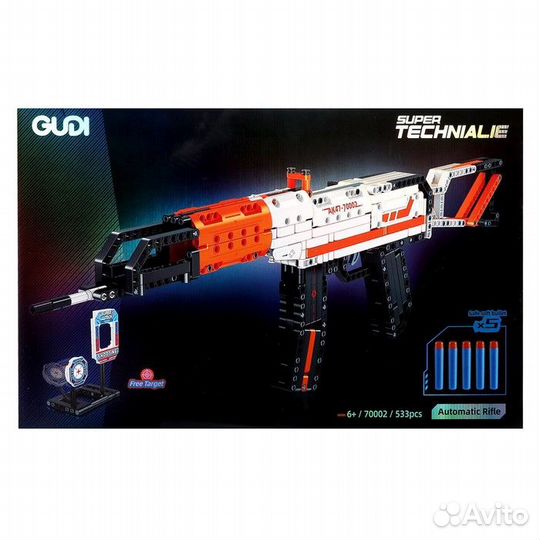 Конструктор Оружие 'ак-47', стреляет мягкими пулям