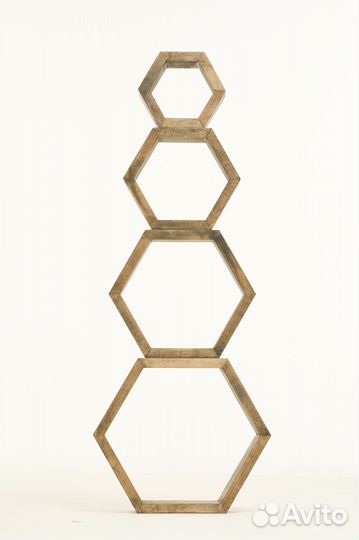 Полки настенные соты 4 шт