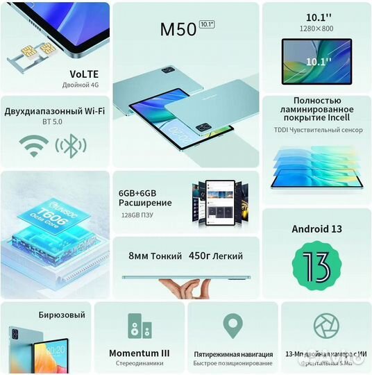 Планшет Teclast M50