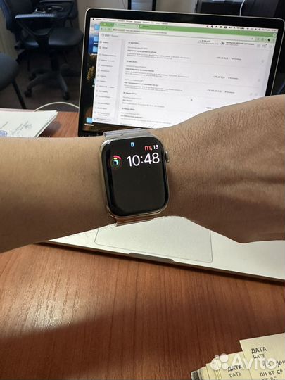 Часы apple watch 9 45mm steel