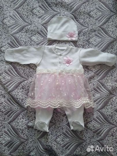 Платье боди для девочки 56-62