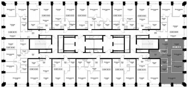 3-к. квартира, 86,7 м², 24/55 эт.