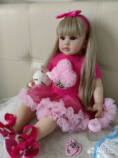 Кукла Реборн мягконабивная девочка 60 см