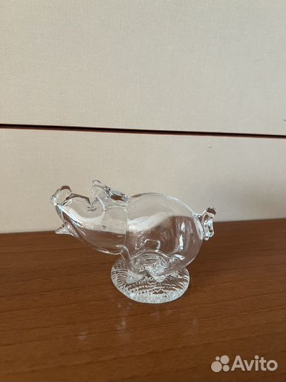Хрустальная статуэтка свинья/хрюшка/поросенок