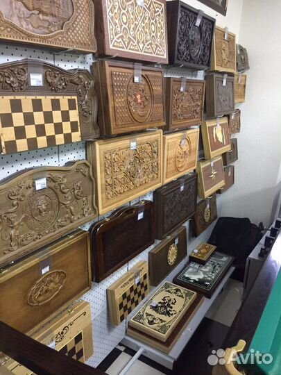 Нарды деревянные, резные