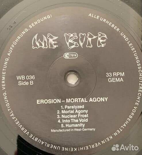 Erosion – Mortal Agony