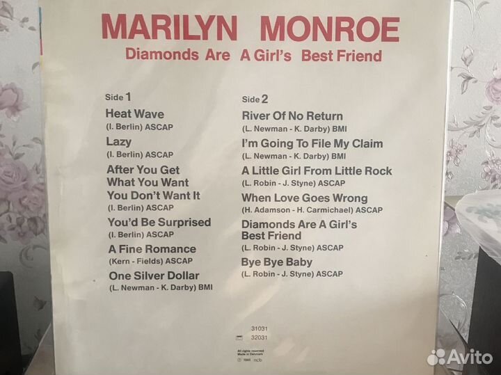 Винил Marilyn Monroe Diamonds are a girls best
