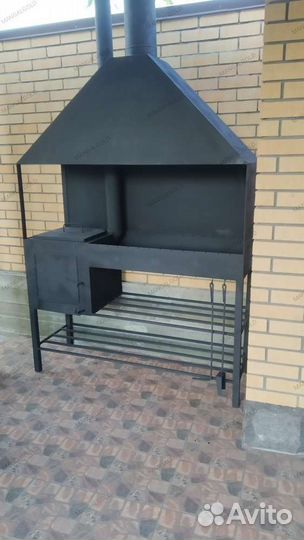 Мангал с вытяжкой. Мангал профессиональный