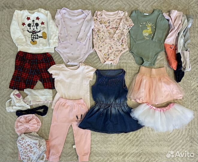 Одежда на девочку 80 86 пакетом