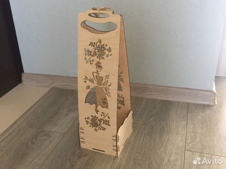 Деревянная подарочная упаковка для бутылки