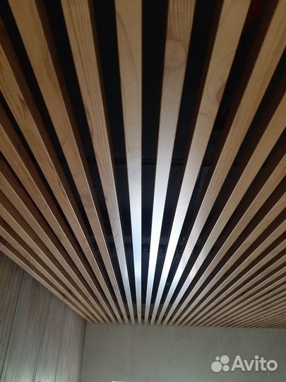 Кубообразные реечные потолки