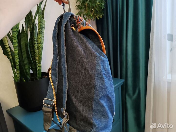 Рюкзак джинсовый женский бохо