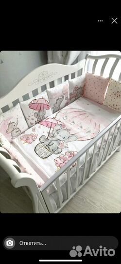 Бортики в кроватку и одеяло